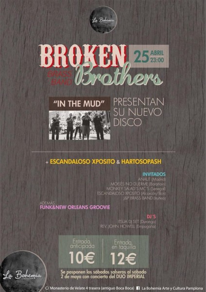 Broken Brothers Brass Band Concierto presentacion Pamplona