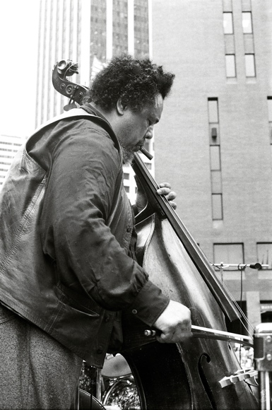 Charles Mingus. Bi Centenial, Lower Manhattan. 1976-07-04. Photo by Tom Marcello