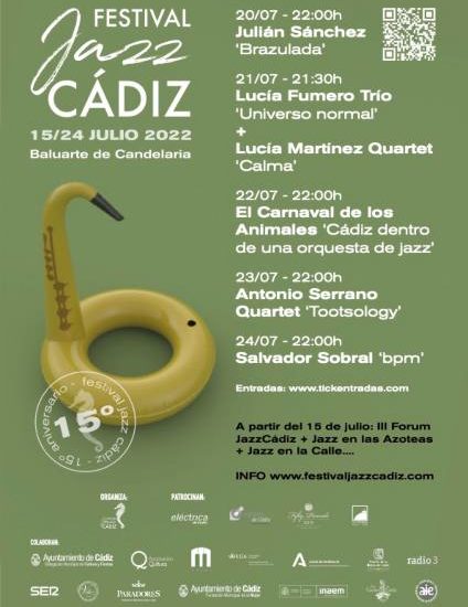 XV Festival JazzCádiz 2022 (15 al 24 de julio de 2022) [Noticias de jazz]