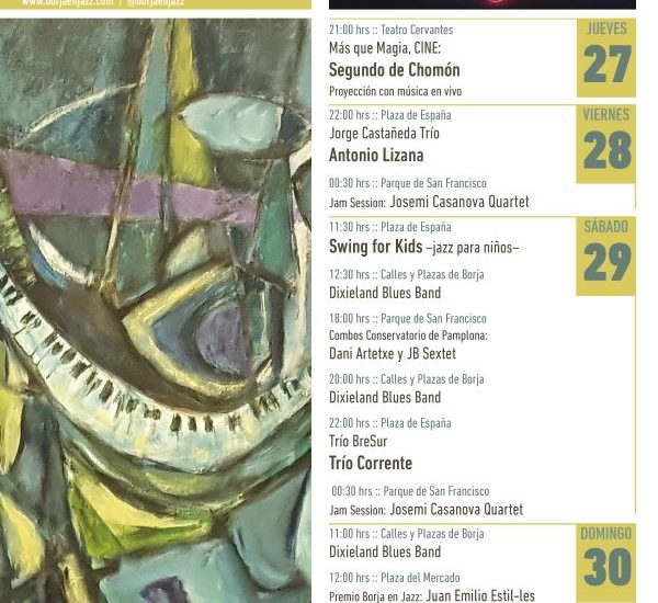 Festival Internacional Borja en Jazz 2023 (Borja, Zaragoza. Del 27 al 30 de julio de 2023) [Noticias de jazz] - Tomajazz 9.0 - Entre el 27 y el 30 de julio tendrá lugar en Borja (Zaragoza), El Festival Borja en Jazz 2023. #Ciclodejazz #FestivalDeJazz #Festivalesdejazz #Noticiasdejazz