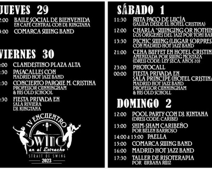 IV Encuentro Swing en el Estrecho 2023 Strait Of Swing (Algeciras. 29 de junio al 2 de julio de 2023) [Noticias de Jazz] - Tomajazz 9.0 - Entre el 29 de junio y el 2 de julio tendrá lugar en Algeciras, Cádiz, el IV Encuentro Swing en el Estrecho 2023 Strait Of Swing #Festivalesdejazz #Noticiasdejazz