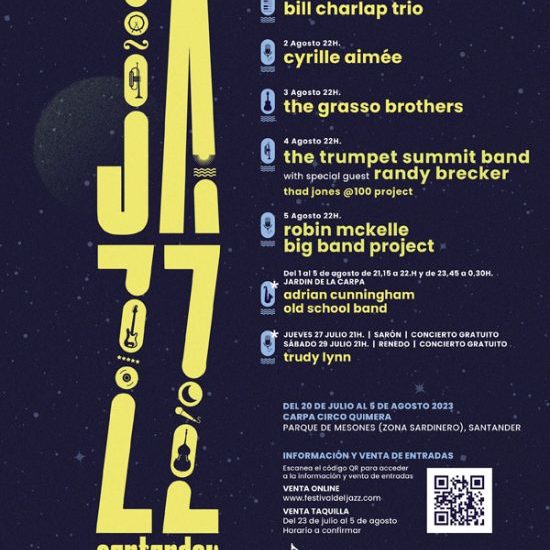 IV Festival Internacional de Jazz de Santander 2023 (Santander. 1 al 5 de agosto de 2023) [Noticias de jazz] - Tomajazz 9.0 - Entre el 1 y el 5 de agosto de 2023 tendrá lugar el IV Festival Internacional de Jazz de Santander #Noticiasdejazz #Festivalesdejazz