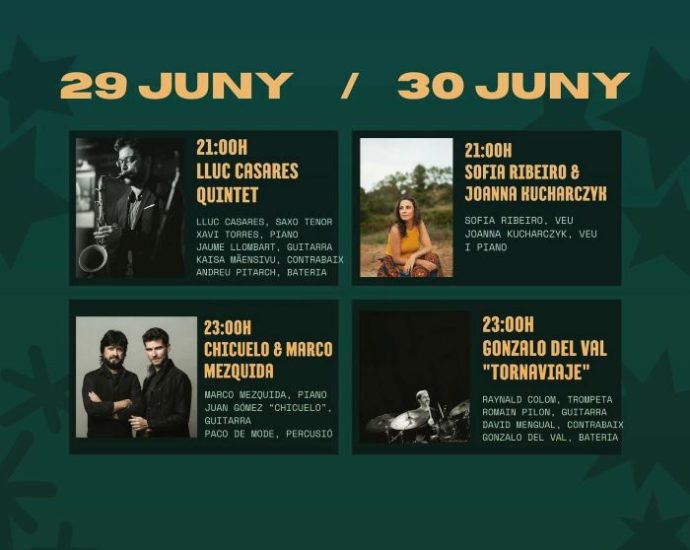 Jazzenviu Festa Major Sant Cugat 2023 (San Cugat del Vallés, Barcelona. 29 y 30 de junio de 2023) [Noticias de jazz] - Tomajazz 9.0