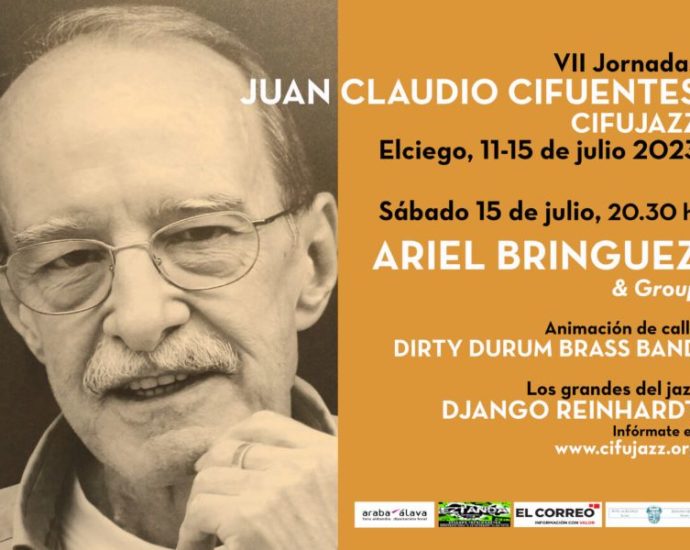 VII Jornadas Juan Claudio Cifuentes «Cifu» 2023 (Elciego, Álava. 11 a 15 de julio de 2023) [Noticias de jazz] - Tomajazz 9.0 - Entre el 11 y el 15 de julio tendrán lugar en Elciego (Álava), las VII Jornadas Juan Claudio Cifuentes «Cifu» 2023.  #FestivalesdeJazz #NoticiasdeJazz