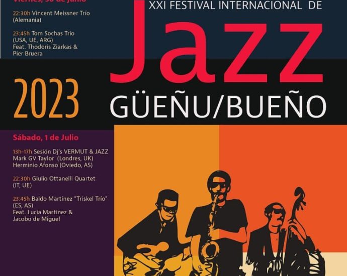 XXI Festival Internacional de Jazz de Güeñu/Bueño 2023 (Bueño, Asturias. 30 de junio al 1 de julio de 2023) [Noticias de jazz] - Tomajazz 9.0 - Entre el 30 de junio y el 1 de julio se celebra en Güeñu - Bueño, el XXI Festival Internacional de Jazz de Güeñu/Bueño 2023 #Festivalesdejazz #Noticiasdejazz #Festivaldejazz