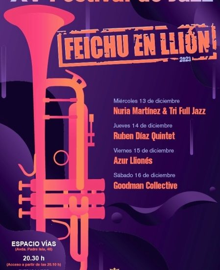 XV Festival de Jazz Feichu en Llión 2023 (León. 13 al 16 de diciembre de 2023) [Noticias de jazz] - Tomajazz 9.0 - Entre el 13 y el 16 de diciembre de 2023 tendrá lugar en León el XV Festival de Jazz Feichu en Llión 2023 #Ciclodejazz #FestivalDeJazz #Festivalesdejazz #Noticiasdejazz