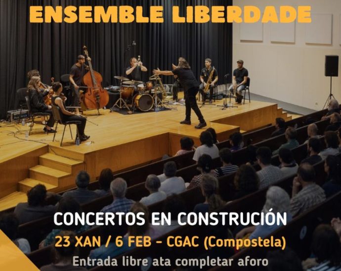 Ciclo Conciertos en Construccion Ensemble Liberdade (CGAC Centro Galego de Arte Contemporánea. 23 de enero al 14 de mayo de 2024. Santiago de Compostela, La Coruña) [Noticias de jazz] - Tomajazz - Ensemble Liberdade protagonizará el Ciclo Conciertos en Construccion en el CGAC entre el 23 de enero y el 14 de mayo de 2024, en Santiago de Compostela (La Coruña)  #Ciclodejazz #FestivalDeJazz #Festivalesdejazz #Noticiasdejazz