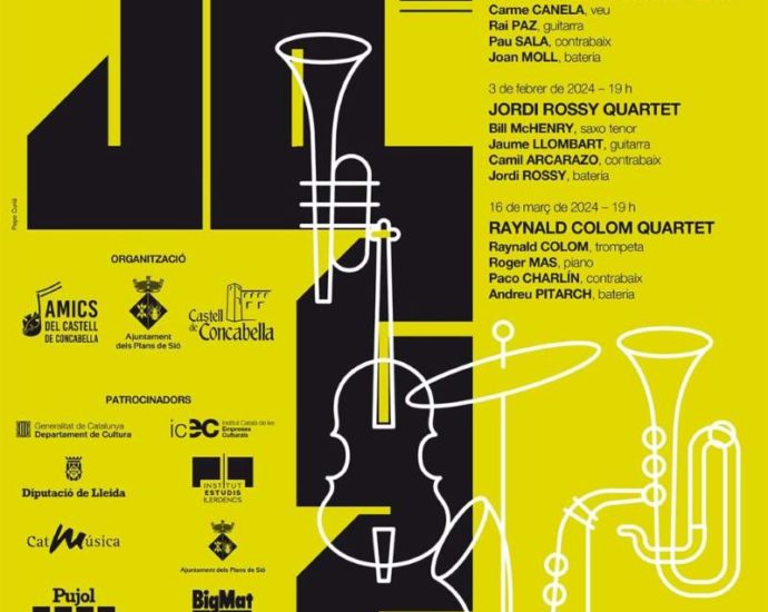VII Festival de Jazz de Concabella 2024 (13 de enero al 16 de marzo de 2024. Concabella, Lérida) [Noticias de jazz] - Tomajazz - Entre el 13 de enero y el 16 de marzo de 2024 tendrá lugar en Concabella (Lérida), el VII Festival de Jazz de Concabella 2024 #Ciclodejazz #FestivalDeJazz #Festivalesdejazz #Noticiasdejazz