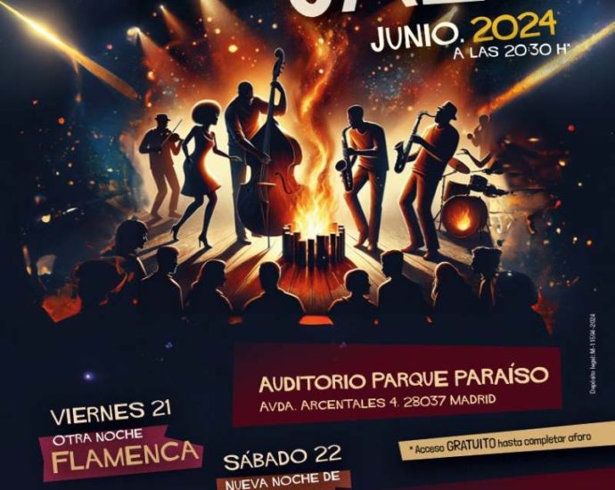 VII Las noches de San Jazz 2024 (San Blas – Canillejas, Madrid. 21 y 22 de junio de 2023) [Noticias de jazz] - Tomajazz - Entre el 21 y el 22 de junio tendrán lugar en San Blas – Canillejas (Madrid), la séptima edición de Las noches de San Jazz 2024 #Ciclodejazz #FestivalDeJazz #Festivalesdejazz #Noticiasdejazz