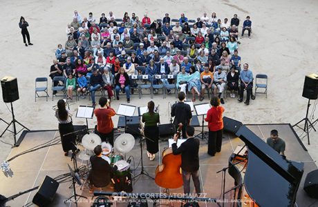 Irene Reig Bop Collective -prueba de sonido + 1- (13è Cicle de Jazz de l’Ametlla del Vallès / 2024-06-22. Plaça de l’Ajuntament, L’Ametlla del Vallès -Barcelona-) [3]  Por Joan Cortès [INSTANTZZ AKA Galería fotográfica AKA Fotoblog de jazz, impro… y algo más] - Tomajazz - Irene Reig Bop Collective actuó en el 13è Cicle de Jazz de l’Ametlla del Vallès el 22 de junio de 2024. Joan Cortès retrató al grupo en la prueba de sonido y en el concierto. Actuaron Irene Reig, Marta Garret, Joan Mar Sauqué, Alba Pujals, Héctor Floria, Joan Monné, Giuseppe Campisi, Joan Casares