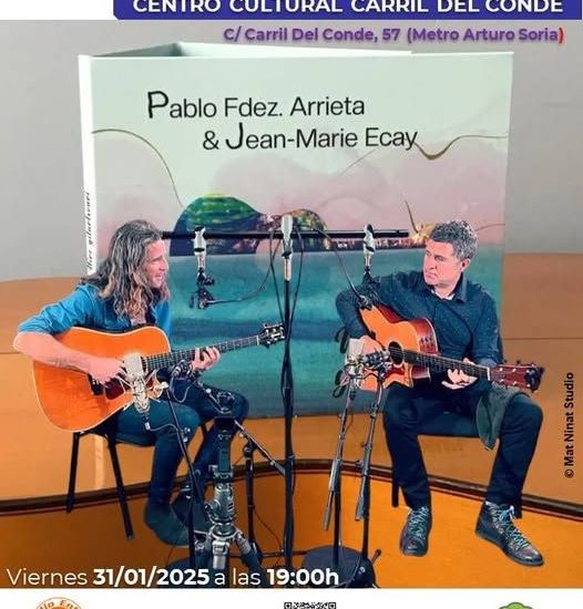 Pablo Fdez. Arrieta - Jean-Marie Ecay (Encuentros Culturales Portugalete, Madrid. 31 de enero de 2025) [Noticias de jazz] - Tomajazz - Pablo Fdez. Arrieta - Jean-Marie Ecay actuarán dentro de los Encuentros Culturales Portugalete en Madrid, el 31 de enero de 2025 #Noticias de jazz