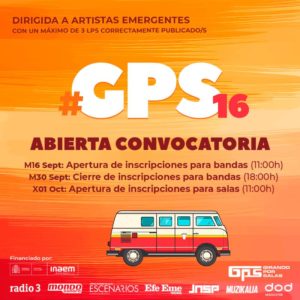 XVI Edición Girando Por Salas #GPS16 (España. Septiembre 2025 – Mayo 2026) [Noticias de música popular] - Tomajazz - onvocatoria abierta para la XVI edición de Girando Por Salas (#GPS16), dirigida a artistas emergentes. Inscripciones del 16 al 30 de septiembre de 2025. Conciertos entre diciembre y mayo #Noticiasdejazz