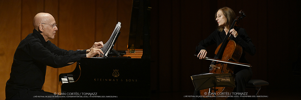 Anja Lechner & François Couturier (59è Festival de Jazz de Barcelona / Conservatori del Liceu, 2025-11-19. Barcelona) Por Joan Cortès [Concierto de jazz] - Tomajazz - Anja Lechner & François Couturier participaron en el 59è Festival de Jazz de Barcelona en el Conservatori del Liceu, el 19 de noviembre de 2025. Joan Cortès lo relata y retrata