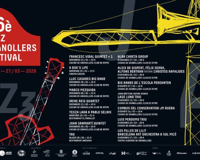 36 Jazz Granollers Festival 2026 (del 23 de enero al 27 de marzo 2026. Granollers, Barcelona) [Noticias de jazz] - Tomajazz - El 36è Jazz Granollers Festival 2026 se celebrará del 23 de enero al 27 de marzo de 2026 con quince jornadas y actuaciones de Lluc Casares, Irene Reig, Alba Careta, Marco Mezquida y más #Noticiasdejazz