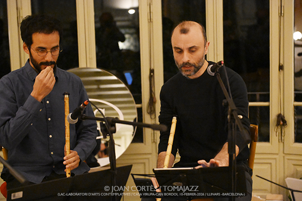 Ney Quartet (LAC -Laboratori Arts Contemplatives-, Casa Virupa-Can Bordoi, 2026-01-10 / Llinars -Barcelona-) Por Joan Cortès [INSTANTZZ AKA Galería fotográfica AKA Fotoblog de jazz, impro… y algo más] - Tomajazz - Ney Quartet actuó en LAC -Laboratori Arts Contemplatives-, Casa Virupa-Can Bordoi, en Llinars -Barcelona-, el 10 de enero de 2026. Joan Cortès lo retrata en INSTANTZZ. Con Christos Barbas, Nabil Naïr, Pau Puig, Laia Puig 