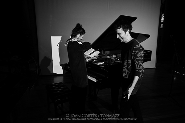 Martí Sales & Jordina Millà “Les quatre estacions: Hivern” (Palau de la Música, 2025-12-22 / Barcelona) Por Joan Cortès [INSTANTZZ AKA Galería fotográfica AKA Fotoblog de jazz, impro… y algo más] - Tomajazz