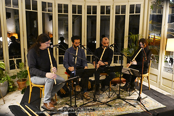 Ney Quartet (LAC -Laboratori Arts Contemplatives-, Casa Virupa-Can Bordoi, 2026-01-10 / Llinars -Barcelona-) Por Joan Cortès [INSTANTZZ AKA Galería fotográfica AKA Fotoblog de jazz, impro… y algo más] - Tomajazz - Ney Quartet actuó en LAC -Laboratori Arts Contemplatives-, Casa Virupa-Can Bordoi, en Llinars -Barcelona-, el 10 de enero de 2026. Joan Cortès lo retrata en INSTANTZZ. Con Christos Barbas, Nabil Naïr, Pau Puig, Laia Puig 