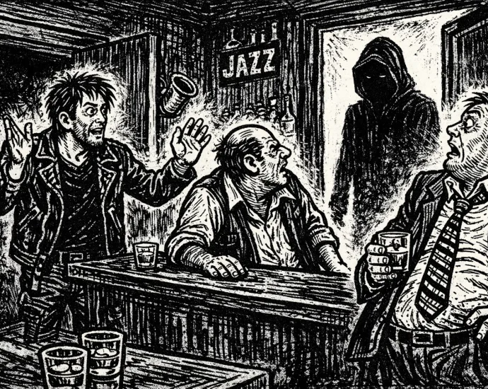 El fantasma. Por Marcos Pin [Relatos de jazz AKA Jazzología nórdico-galaica] - Tomajazz - "El fantasma" es el título del relato de Marcos Pin en su sección Jazzología nórdico-galaica. Marida la historia con el tema "The Clown" de You Waited For It