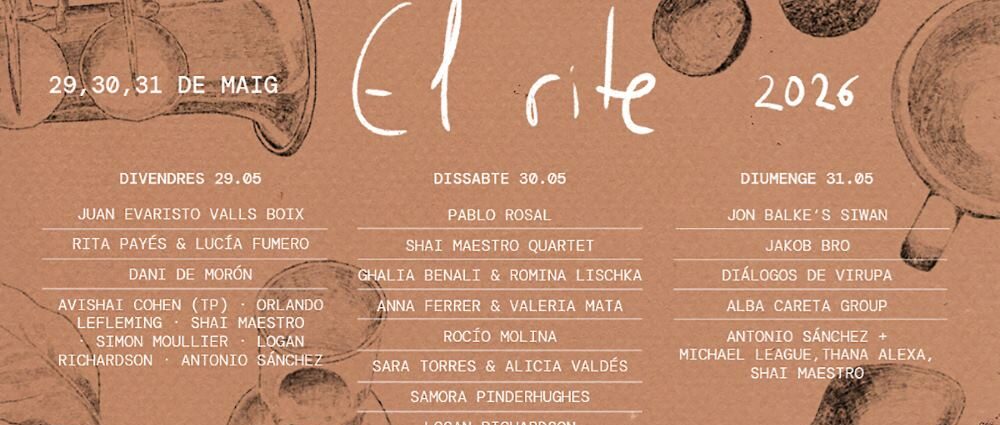 IV Festival Rite 2026 (LAC, Casa VIrupa, Can Bordoi, Llinars del Vallès, Barcelona. Del 29 al 31 de mayo de 2026) [Noticias de Jazz] - Tomajazz - Entre el 29 y el 31 de mayo se celebrará el IV Festival Rite 2026 en Casa VIrupa, Can Bordoi, Llinars del Vallès, Barcelona. Con Jon Balke, Antonio Sánchez, Dani de Morón, Rita Payés - Lucía Fumero  #Noticiasdejazz