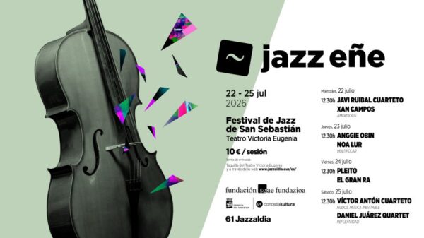XII JazzEñe 2026 (Donostia – San Sebastián. 22 al 25 de julio de 2026) [Noticias de jazz] - Tomajazz - Entre el 22 y el 25 de julio de 2026 tendrá lugar la XII edición de JazzEñe en Donostia – San Sebastián. Ocho grupos seleccionados entre 145 propuestas actuarán integrados dentro de la programación del Jazzaldia 2026 #Noticiasdejazz