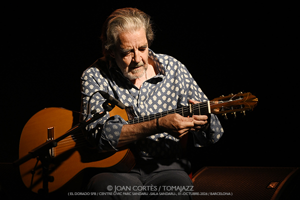 Rafael Riqueni & Tim Ries «Tunisia» (El Dorado sfb / CCPS, 2026-10-01 / Barcelona) Por Joan Cortès [Flamencuras AKA INSTANTZZ AKA Galería fotográfica AKA Fotoblog de jazz, impro… y algo más] - Tomajazz - Rafael Riqueni & Tim Ries «Tunisia» actuaron en El Dorado sfb de Barcelona el 1 de octubre de 2026. Joan Cortès lo retrata en las Flamencuras de INSTANTZZ. Formación de lujo con Rafael Riqueni, Tim Ries, Guillermo McGill, Marc Miralta