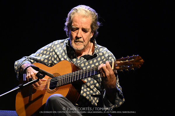 Rafael Riqueni & Tim Ries «Tunisia» (El Dorado sfb / CCPS, 2026-10-01 / Barcelona) Por Joan Cortès [Flamencuras AKA INSTANTZZ AKA Galería fotográfica AKA Fotoblog de jazz, impro… y algo más] - Tomajazz - Rafael Riqueni & Tim Ries «Tunisia» actuaron en El Dorado sfb de Barcelona el 1 de octubre de 2026. Joan Cortès lo retrata en las Flamencuras de INSTANTZZ. Formación de lujo con Rafael Riqueni, Tim Ries, Guillermo McGill, Marc Miralta