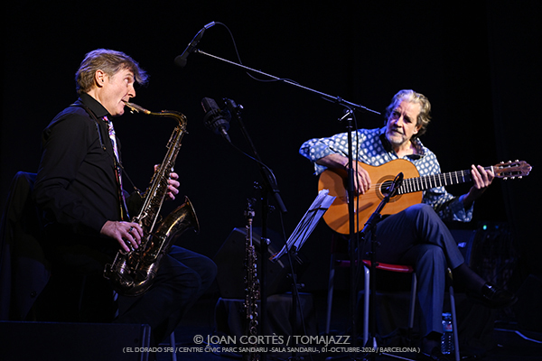 Rafael Riqueni & Tim Ries «Tunisia» (El Dorado sfb / CCPS, 2026-10-01 / Barcelona) Por Joan Cortès [Flamencuras AKA INSTANTZZ AKA Galería fotográfica AKA Fotoblog de jazz, impro… y algo más] - Tomajazz - Rafael Riqueni & Tim Ries «Tunisia» actuaron en El Dorado sfb de Barcelona el 1 de octubre de 2026. Joan Cortès lo retrata en las Flamencuras de INSTANTZZ. Formación de lujo con Rafael Riqueni, Tim Ries, Guillermo McGill, Marc Miralta