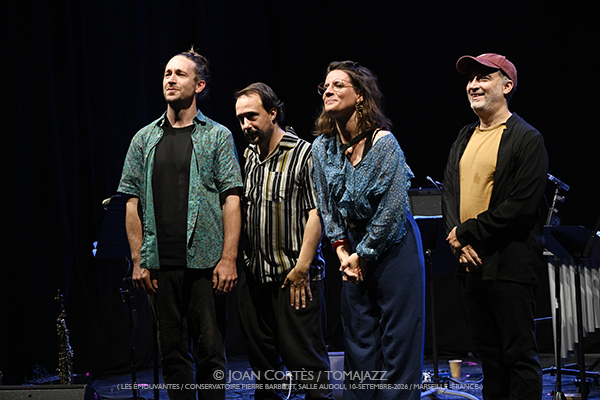Maussion & Tereygeol 4t «Abysskiss» (Les Émouvantes / CPBM, 2026-09-10 / Marseille) [01] Por Joan Cortès [INSTANTZZ AKA Galería fotográfica AKA Fotoblog de jazz, impro… y algo más] - Tomajazz - Maussion & Tereygeol 4t «Abysskiss» actuaron en el festival Les Émouvantes de Marsella el 10 de septiembre de 2026. Joan Cortès lo retrata en INSTANTZZ. Con Camille Maussion, Pierre Tereygeol, Victor Auffray, Ilya Amar